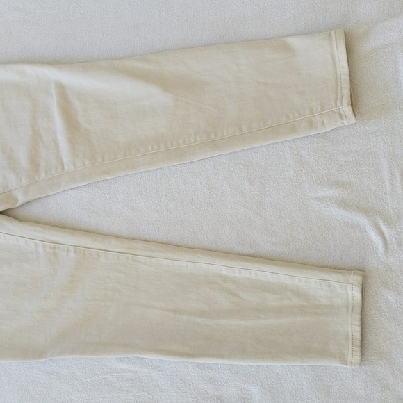 Isabel Maternity Skinny Crossover Panel Maternity Jeans 8 Cream Tan - Picture 5 of 12